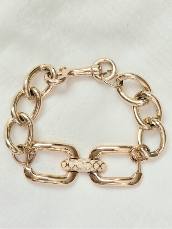 Coach Jewelry - Coach Gold Chunky CC Bracelet